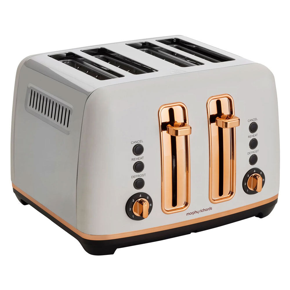 Morphy Richards Ascend 4 Slice Bread Toaster Home/Kitchen Rose Gold White — image 2