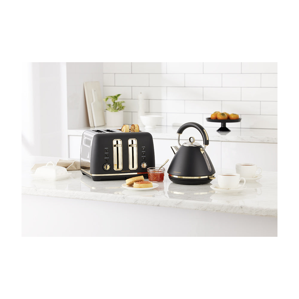 Morphy Richards Ascend Adjustable 4 Slice Toaster w/Crumb Tray 2000W Gold/Black — image 5
