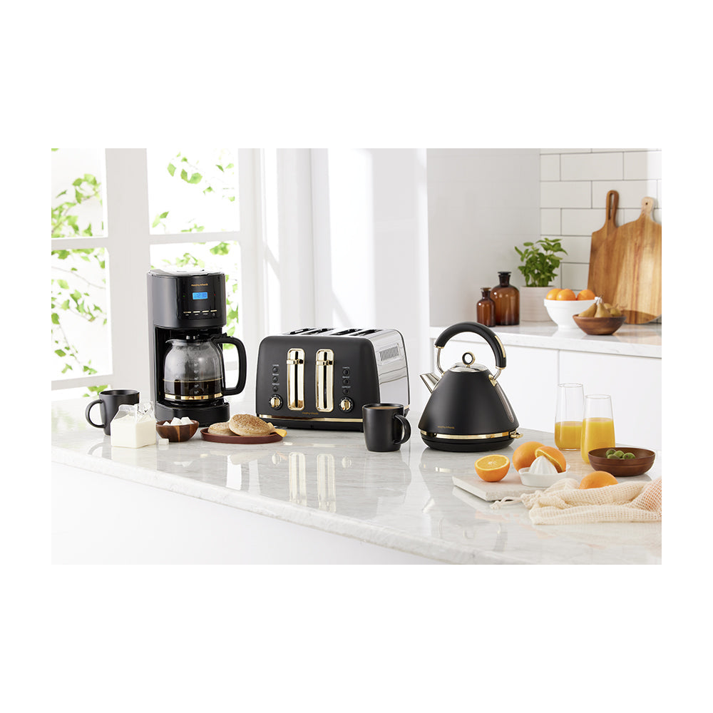 Morphy Richards Ascend Adjustable 4 Slice Toaster w/Crumb Tray 2000W Gold/Black — image 6