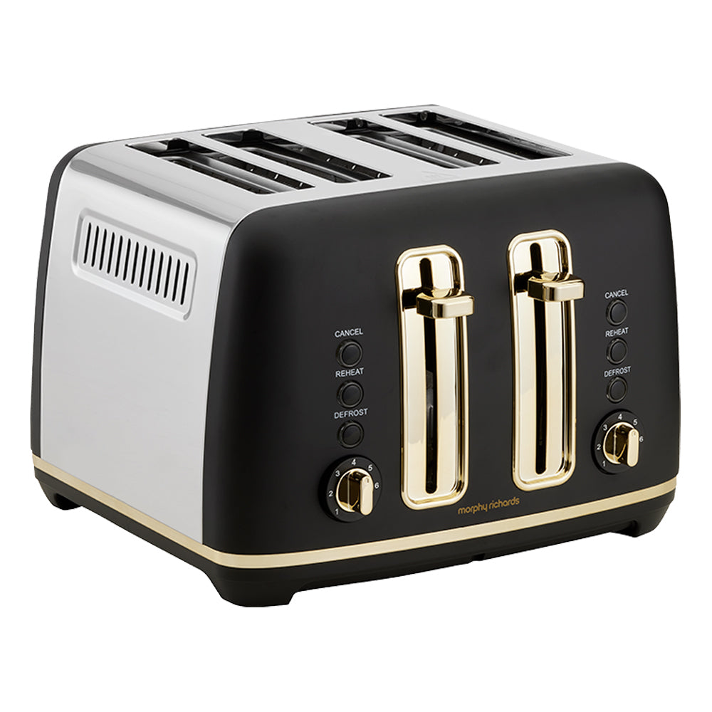 Morphy Richards Ascend Adjustable 4 Slice Toaster w/Crumb Tray 2000W Gold/Black — image 2