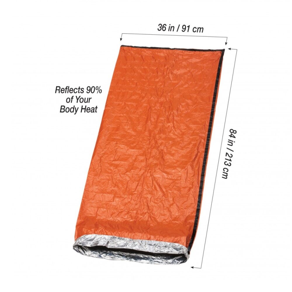 Sol Emergency Bivvy 90 Percent Heat Reflective Waterproof Rescue Whistle Orange — image 4