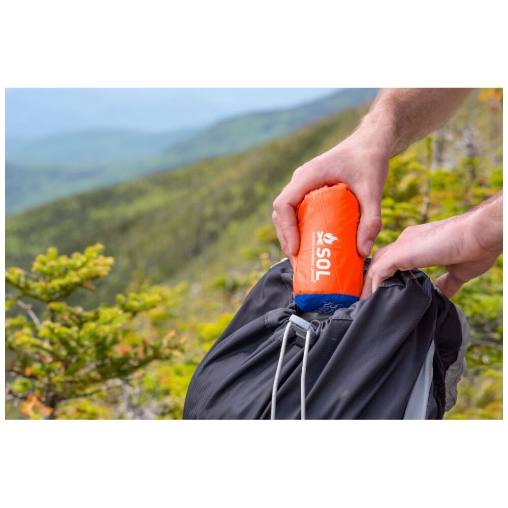 Sol Emergency Bivvy XL Waterproof Reflective Thermal With Rescue Whistle Orange — image 4