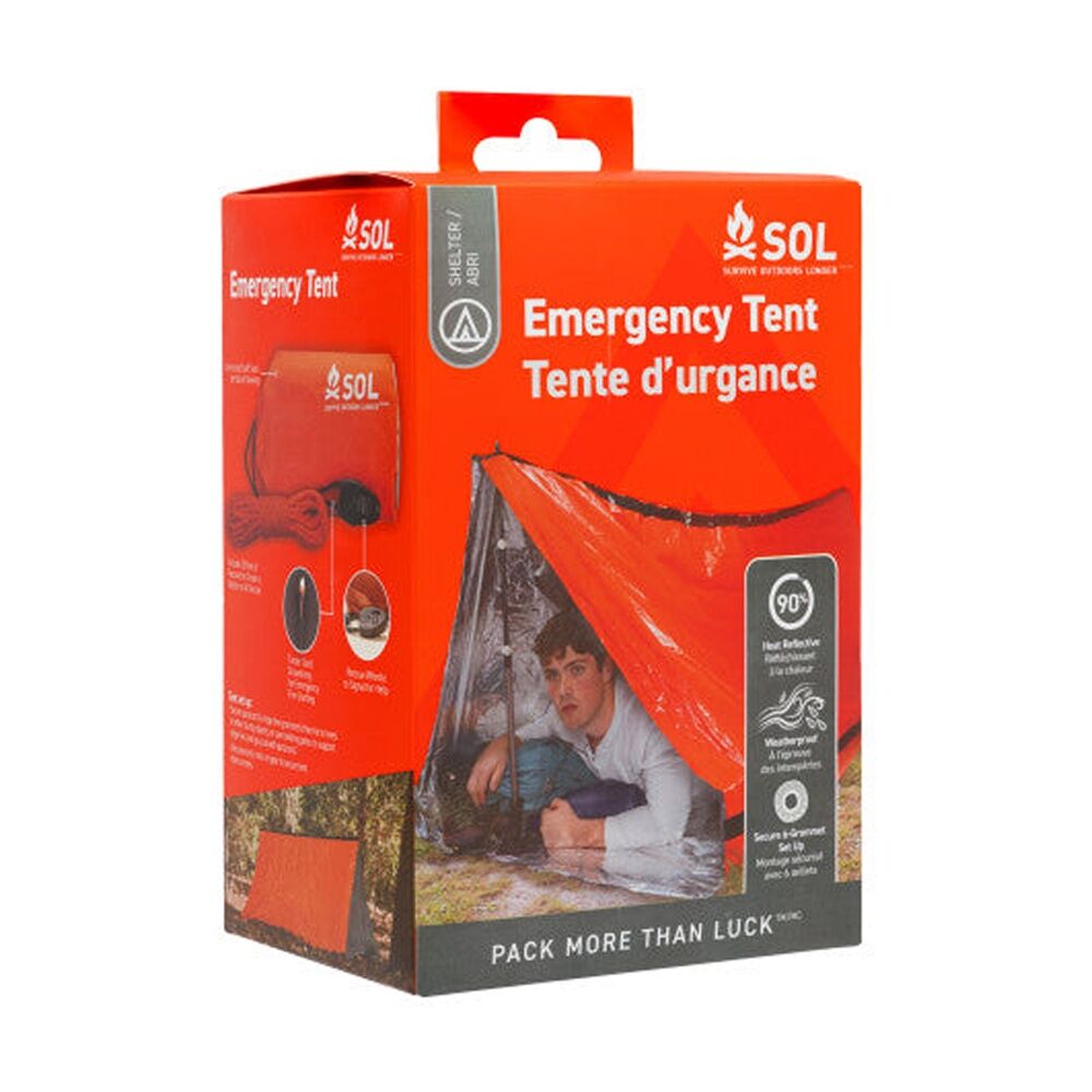 Sol Emergency Tent Heat Reflective Weatherproof Two Person Lightweight Survival