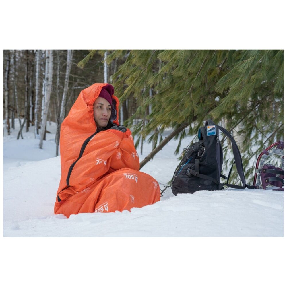 Sol Bivvy With Hood Heat Reflective Water-Resistant 78cm x 213cm Orange — image 6