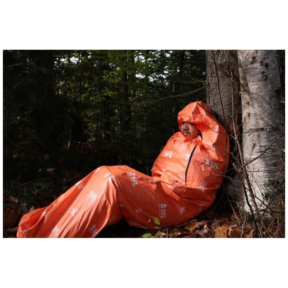 Sol Bivvy With Hood Heat Reflective Water-Resistant 78cm x 213cm Orange — image 8