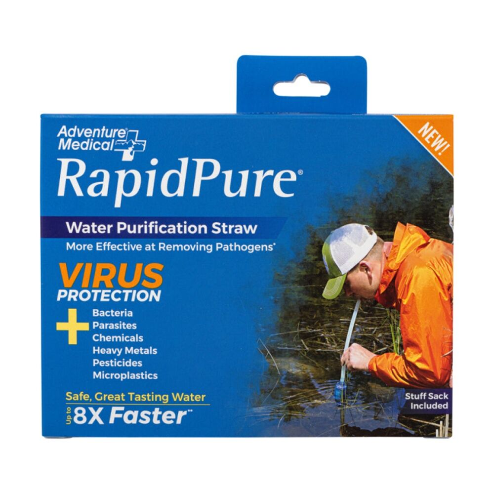 RapidPure Water Purifier Straw Ultralight Virus Protection UltraCeram 74g