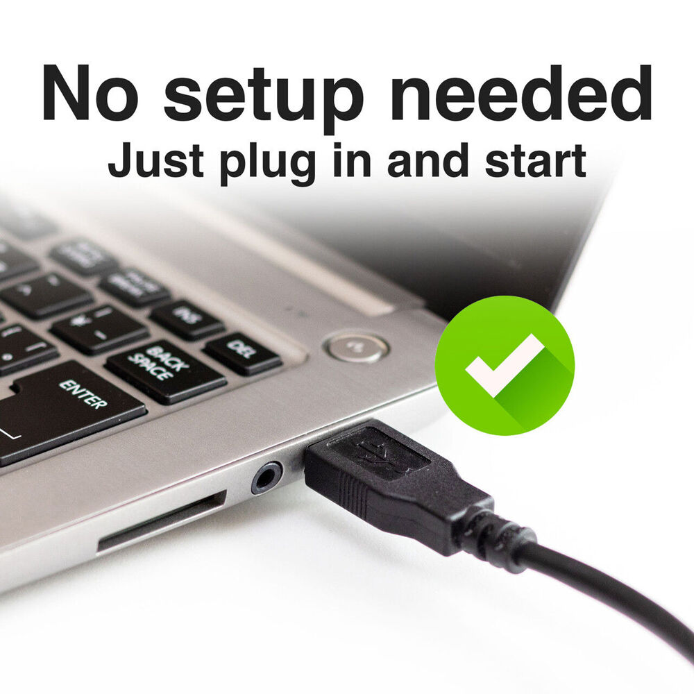 Laser Ergonomic USB Wired Mouse Portable Plug and Play Black — image 3