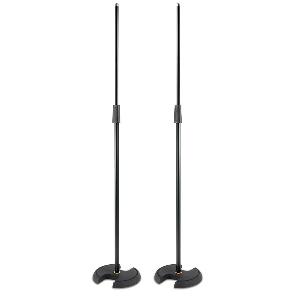 Hercules Quick Turn Adjustable Microphone Stand Mic Holder w/ Weighted H-Base (2 Pack)