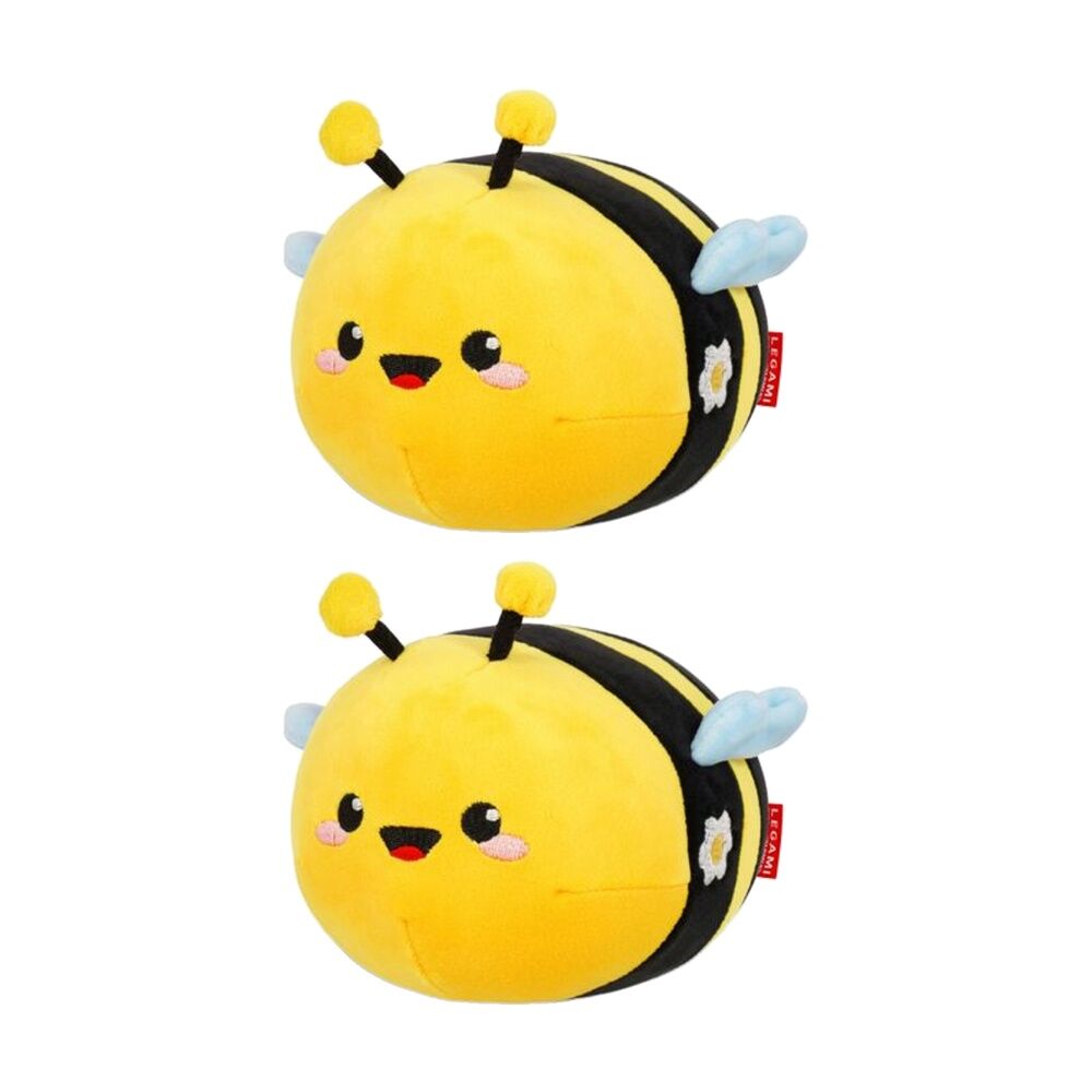 Legami Kids Cute Animal Plush Mini Bee Super Soft Free Standing Toy 15cm 3y+ (2 Pack)