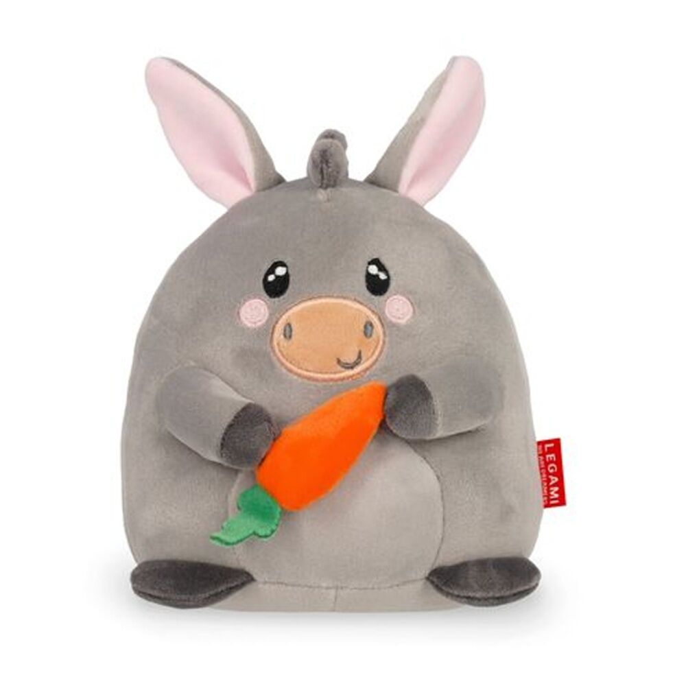 Legami 15cm 3y+ Kids Cute Animal Plush Mini Donkey Super Soft Standing Toy