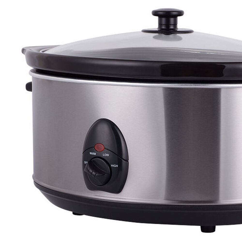Maxim Kitchen Pro 6L 320W Stainless Steel Food Slow Cooker w/ Ceramic Bowl/Pot — image 3