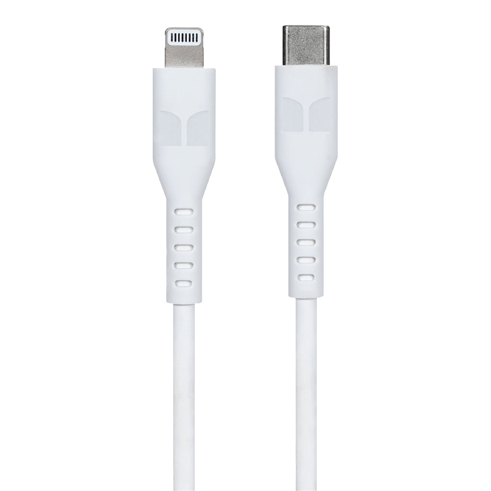Monster 1.2M MFI-Certified Lightning to USB-C Charging/Sync Cable For iPhone WHT