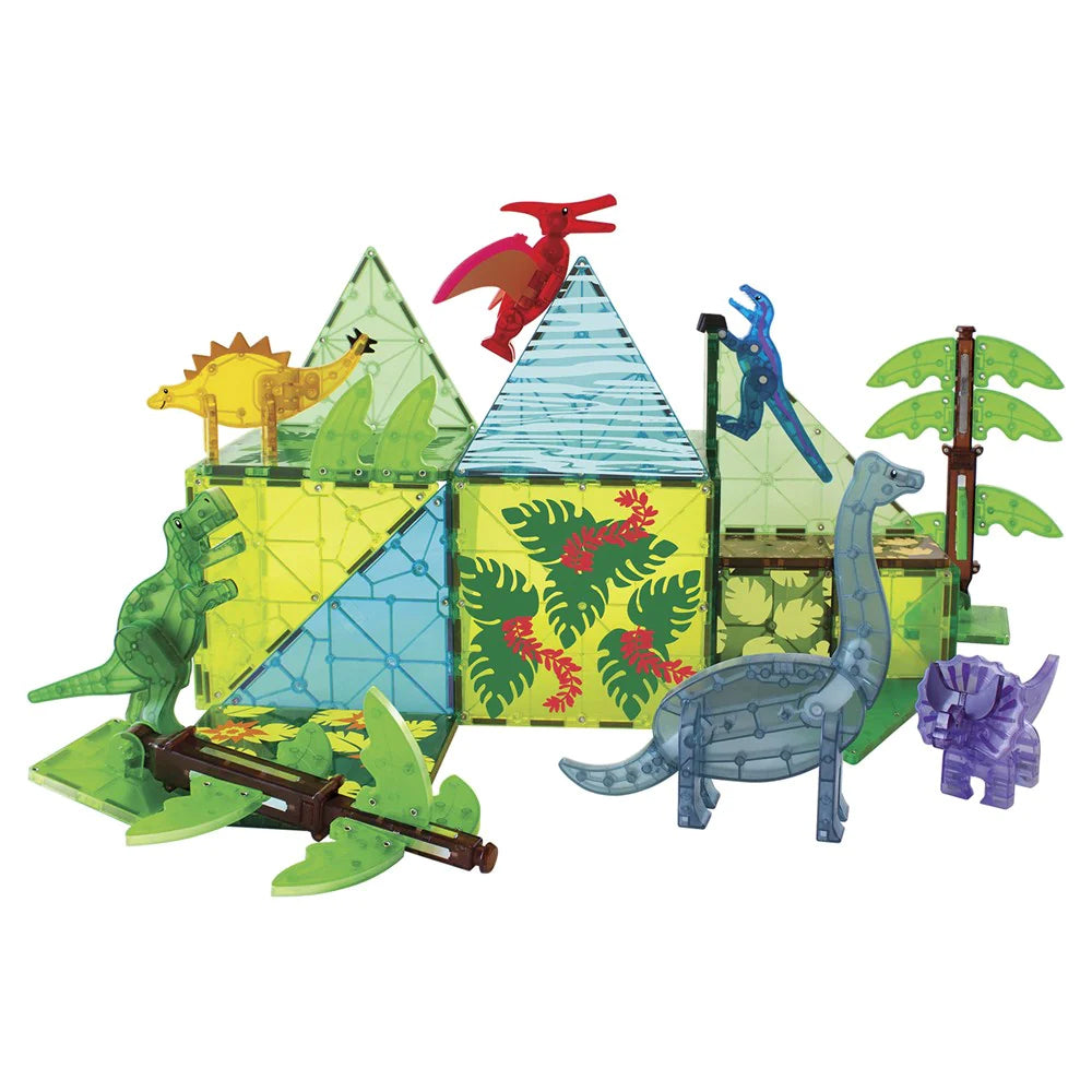Magna-Tiles Dino World Xl Kids/Childrens Magnetic Construction Toy Set 3y+ (50 Pieces) — image 2