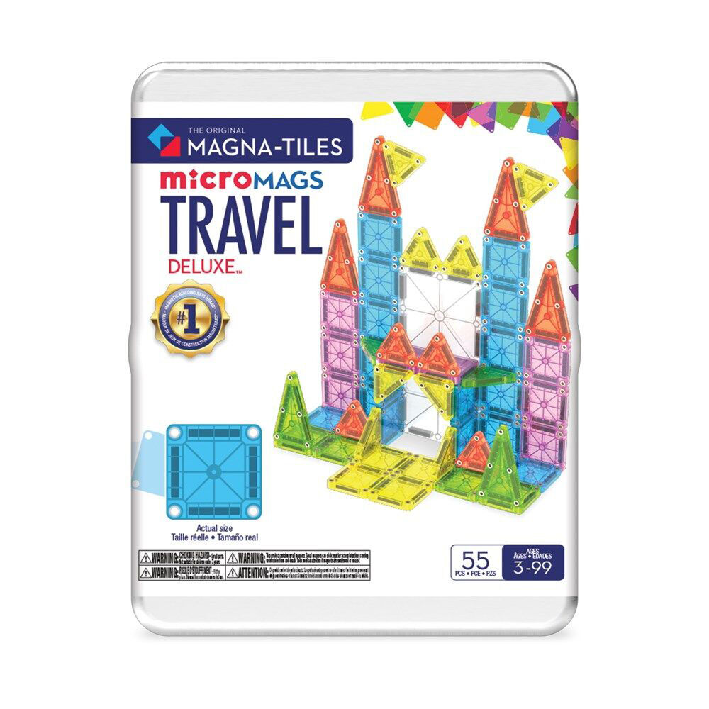 Magna-Tiles microMAGS Deluxe Travel Magnetic Building Set 3Y+ (55 Pieces)