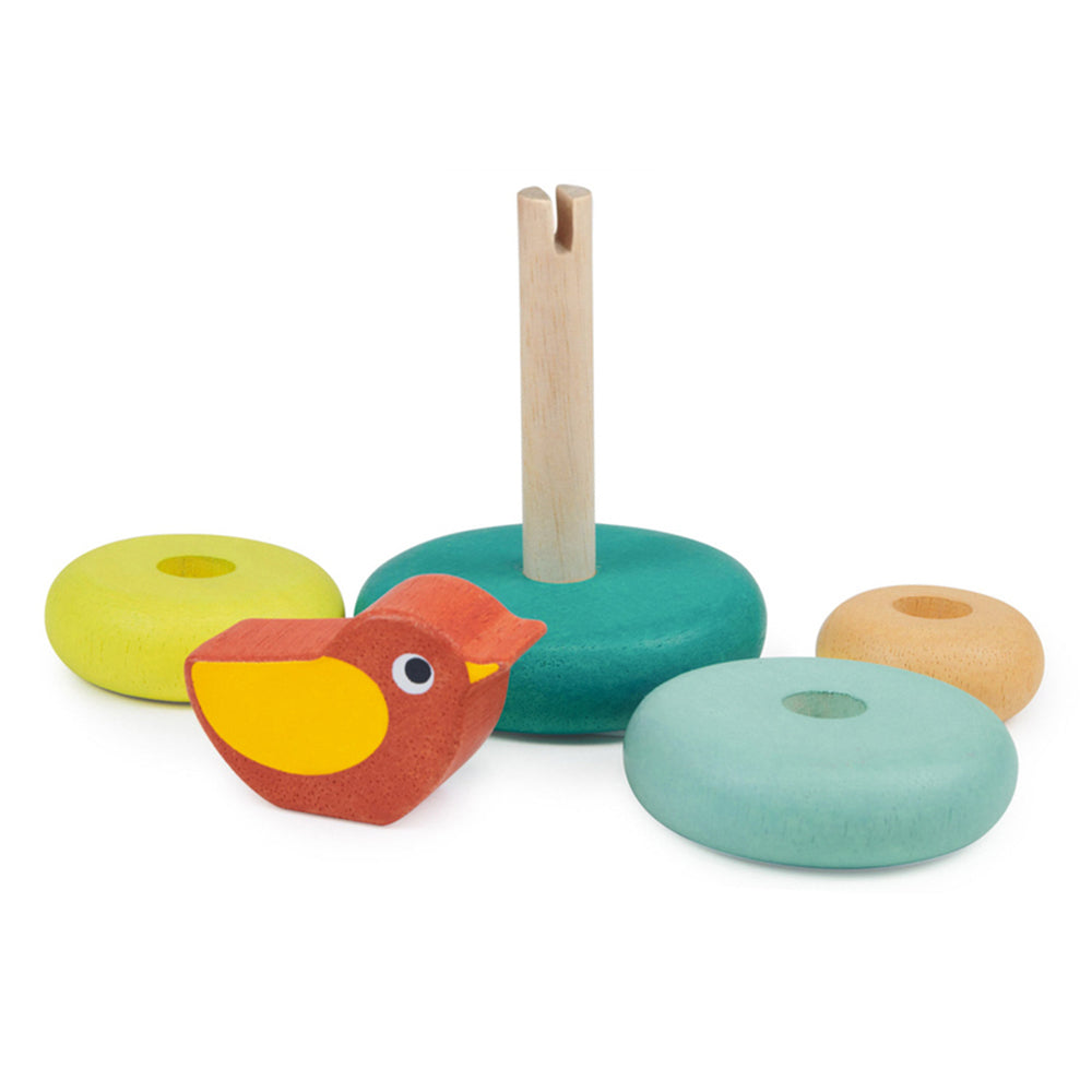 Mentari Stacking Tree w/ Bird Kids/Children 7x10cm Sensory Wooden Toy 12m+ — image 2