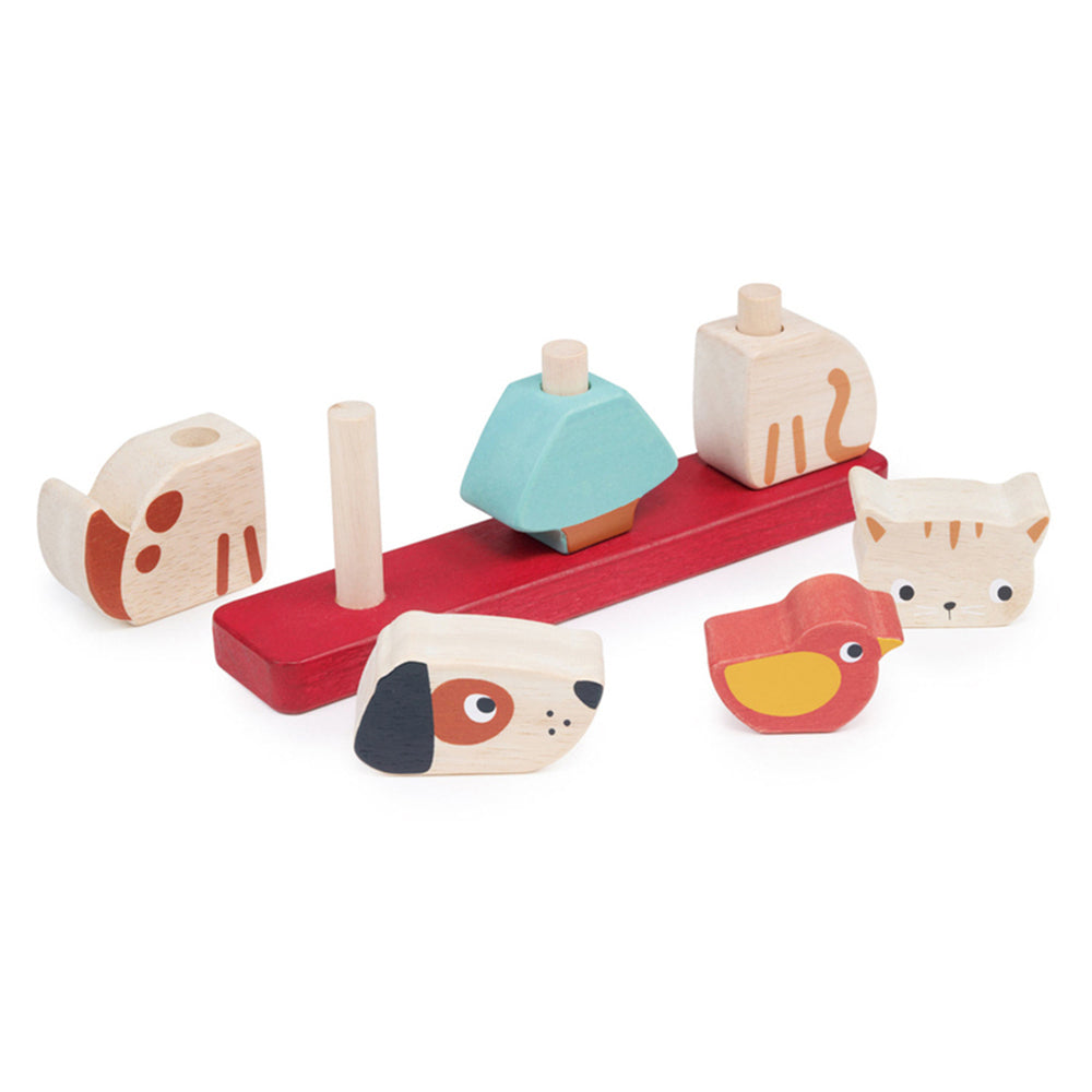 Mentari Animal Pet Stacker Kids/Children 21x10cm Educational Wooden Toy 12m+ — image 2