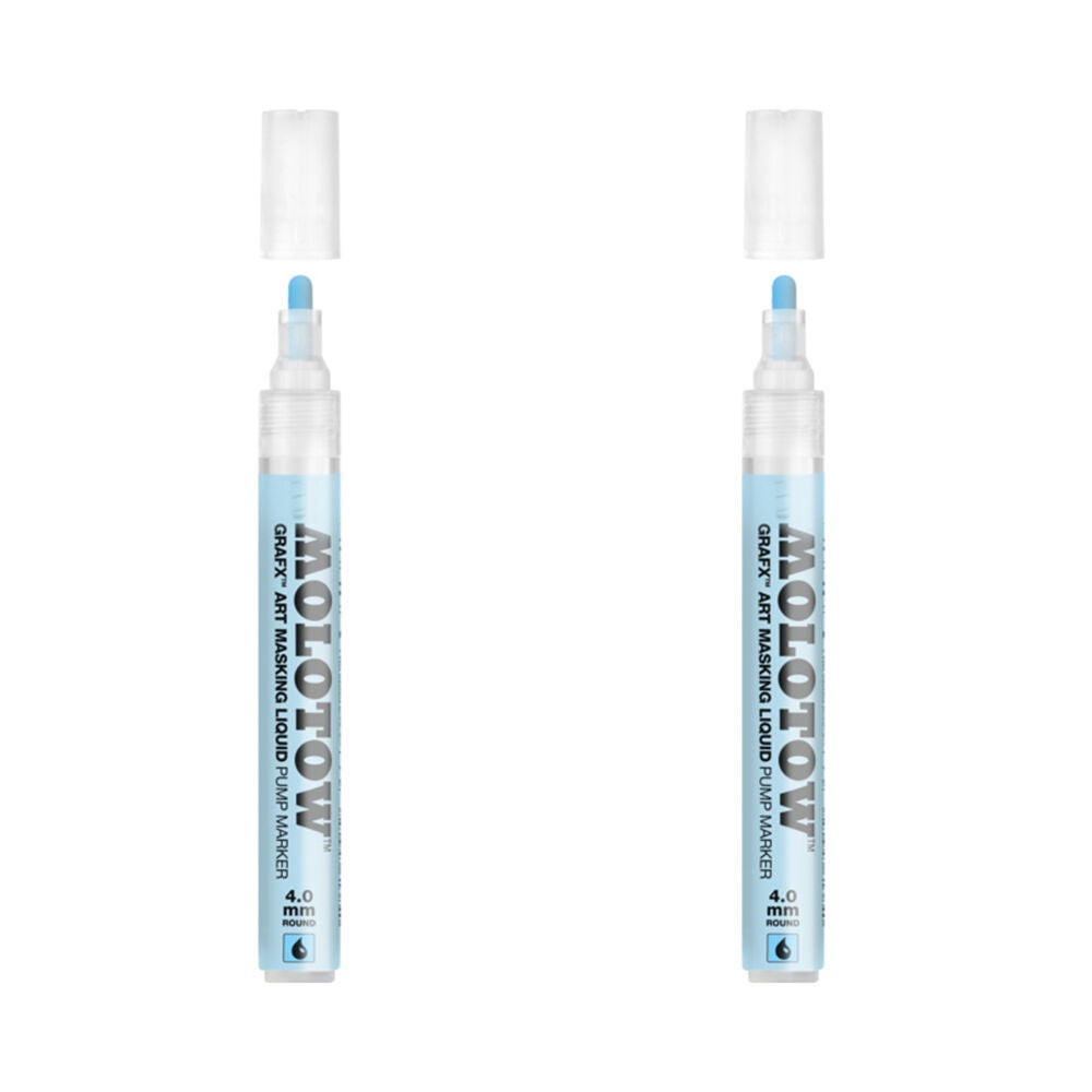 Molotow Grafx Art Fast-Drying Water Resistant Masking Fluid Pen 4mm (2 Pack)