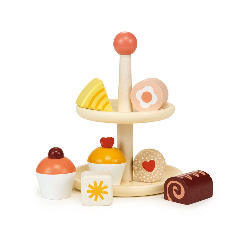 Mentari Cupcake/Dessert Stand Kids/Children Pretend Play Wooden Toy 3y+ — image 2
