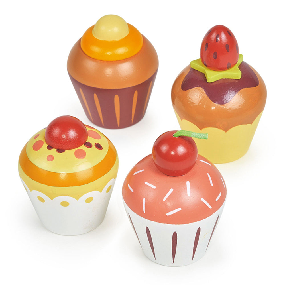 Mentari Teatime Cupcake Play Food Set Kids/Children 9x9cm Wooden Toy 3y+ (4 Pieces) — image 2