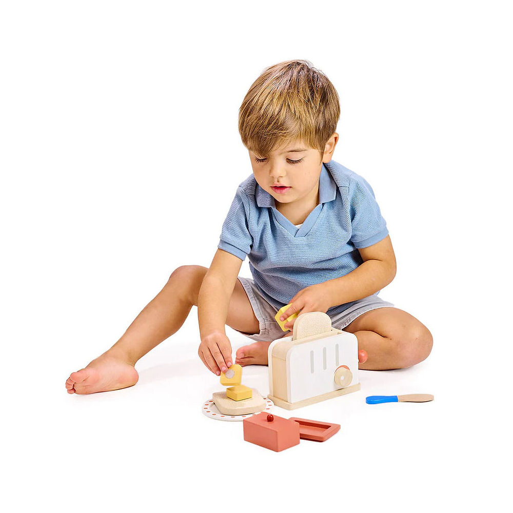 Mentari Rise & Shine Toaster Set Kids/Children Pretend Play Wooden Toy 3y+ — image 3
