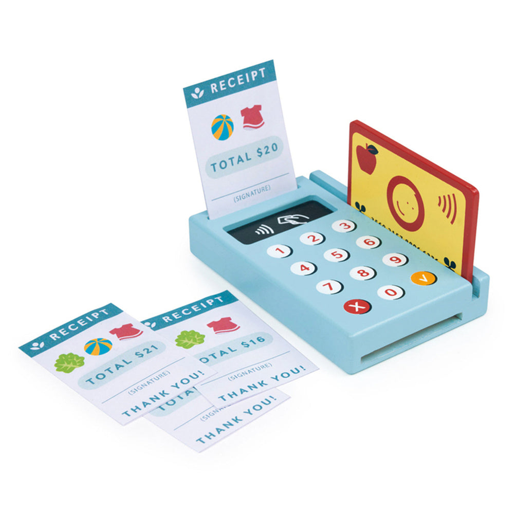 Mentari Card Machine Kids/Children Pretend Play Shop 11cm Wooden Toy 3y+ — image 2