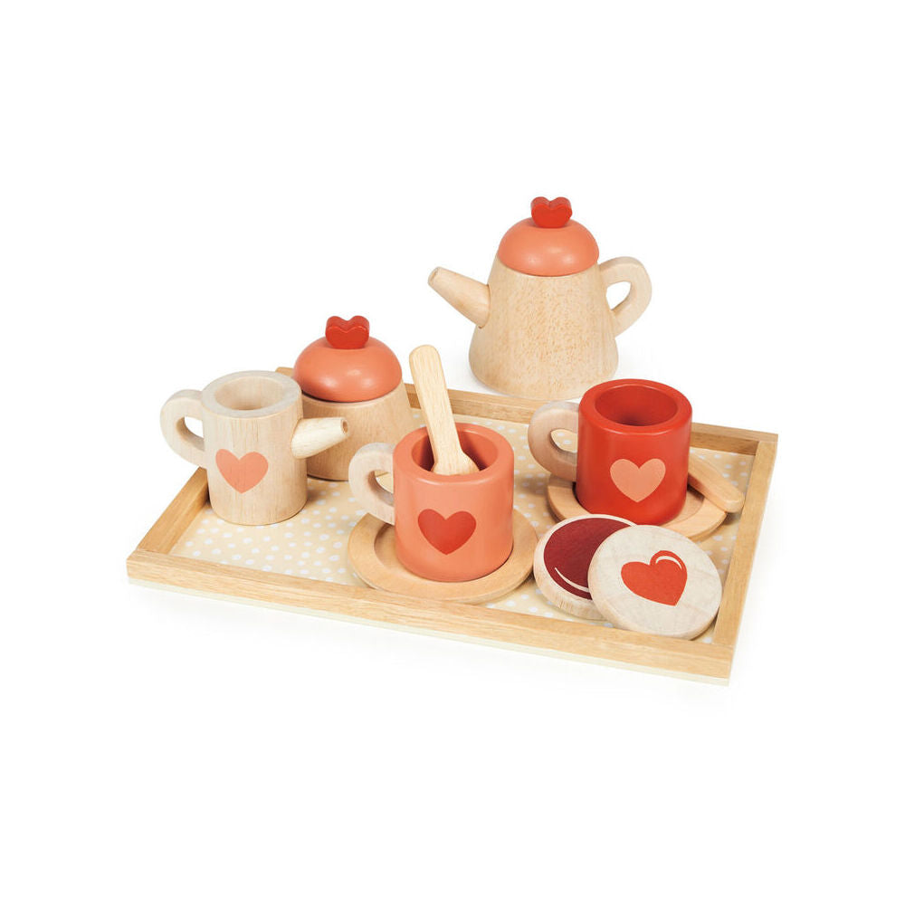 Mentari Wooden Tea Time Tray Set Kids/Children Fun Pretend Play Toy 3y+ — image 2