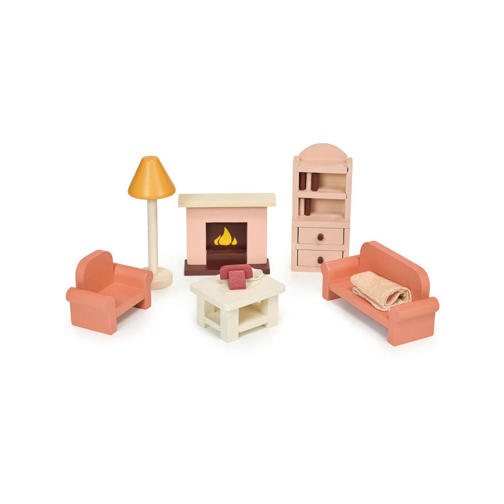 Mentari 1:12 Wooden Sitting Room Doll House Furniture Kids Play Set Toy 3y+