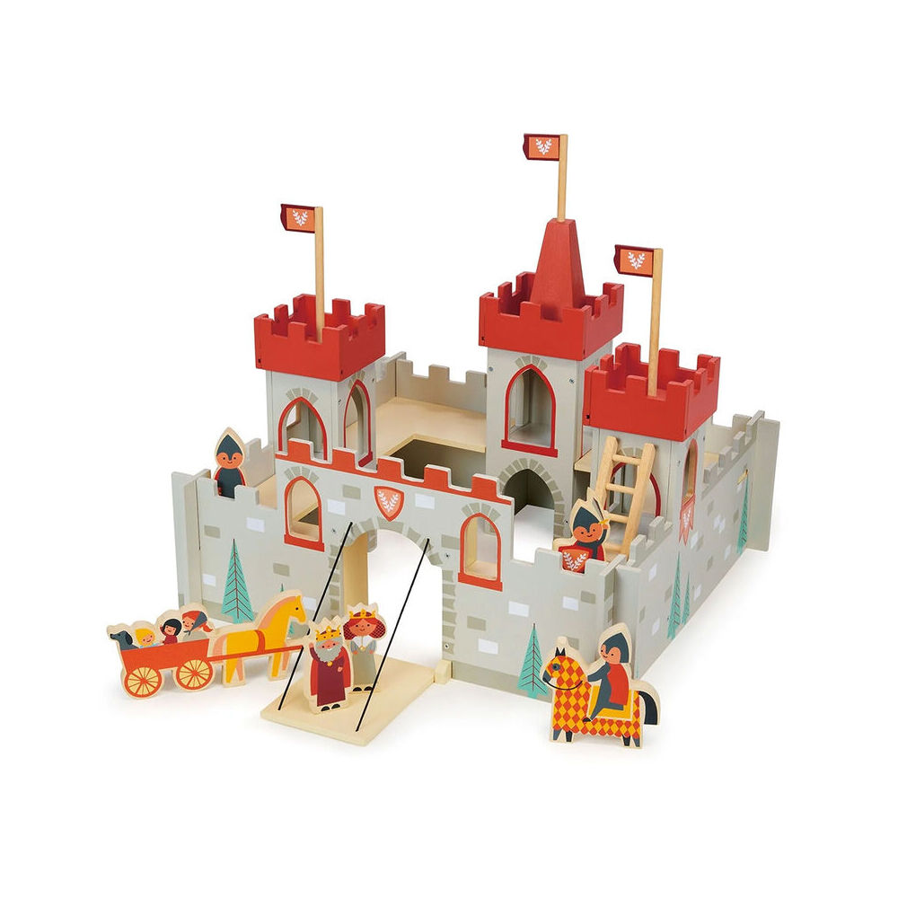 Mentari King's Castle w/ Soldiers Kids/Children Wooden Pretend Play Toy 3y+