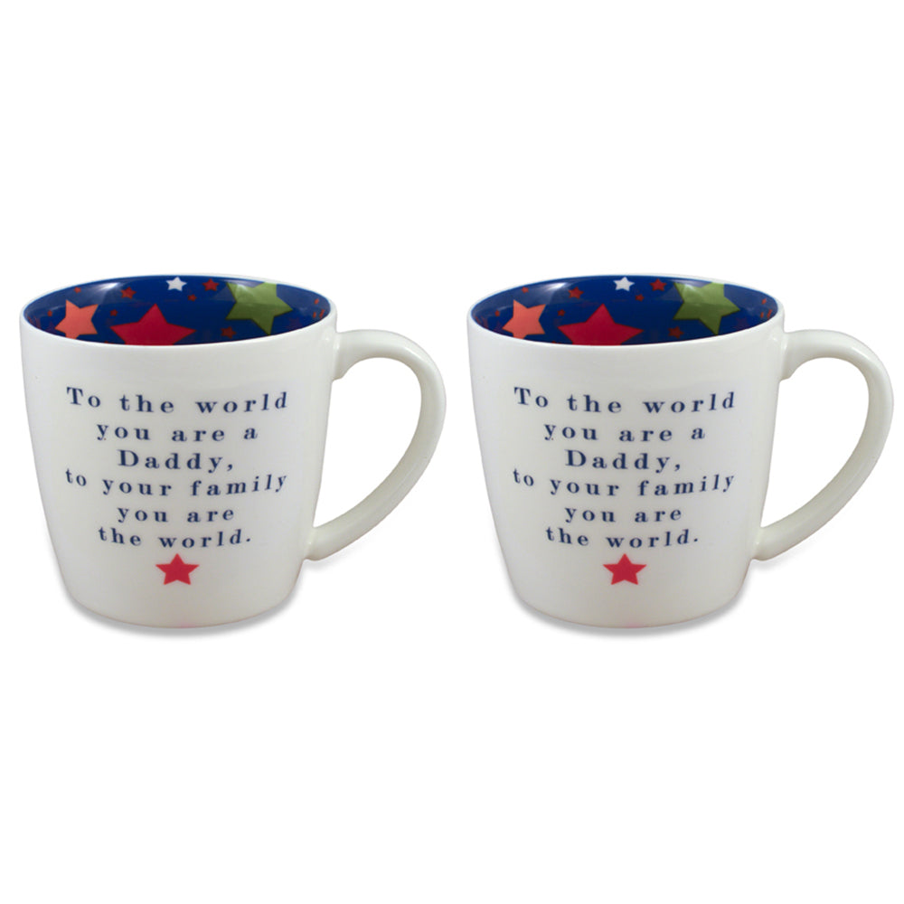 LMD Daddy Inside Out Tea/Coffee Office Novelty Gift Mug 400ml Funny Drinking Cup (2 Pack)