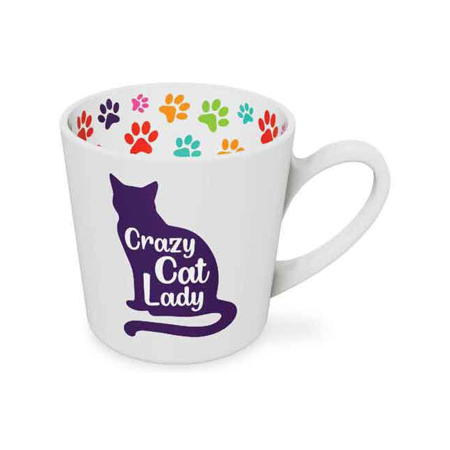 LMD Crazy Cat Lady Beautiful on the Inside 420ml/10cm Ceramic Coffee Mug w/ Handle