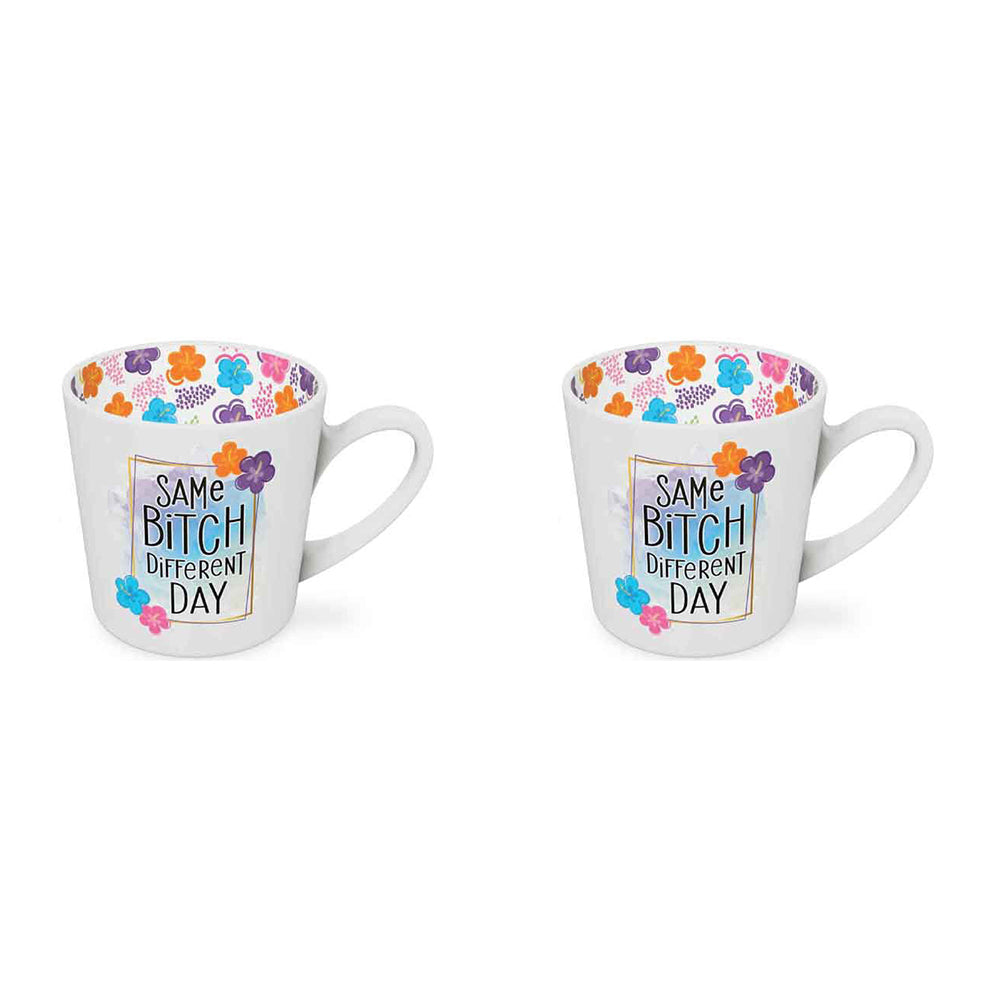 LMD Same B*tch Different Beautiful on the Inside 420ml/10cm New Bone China Mug (2 Pack)