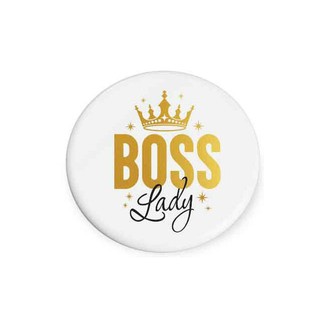 LMD Boss Lady Beautiful on the Inside Ceramic Coaster Rnd Coffee Drink Mat Pad 10cm