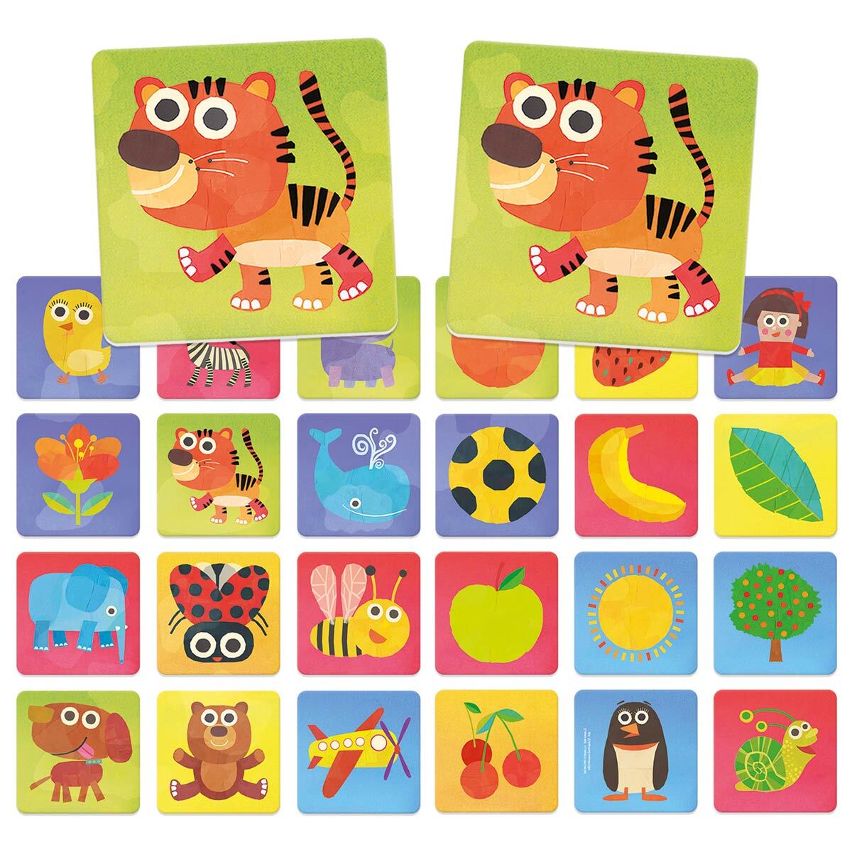 Headu Baby Memo Chunky Cardboard Tiles Kids Activity Play Memory Game 2-5y (48 Pieces)