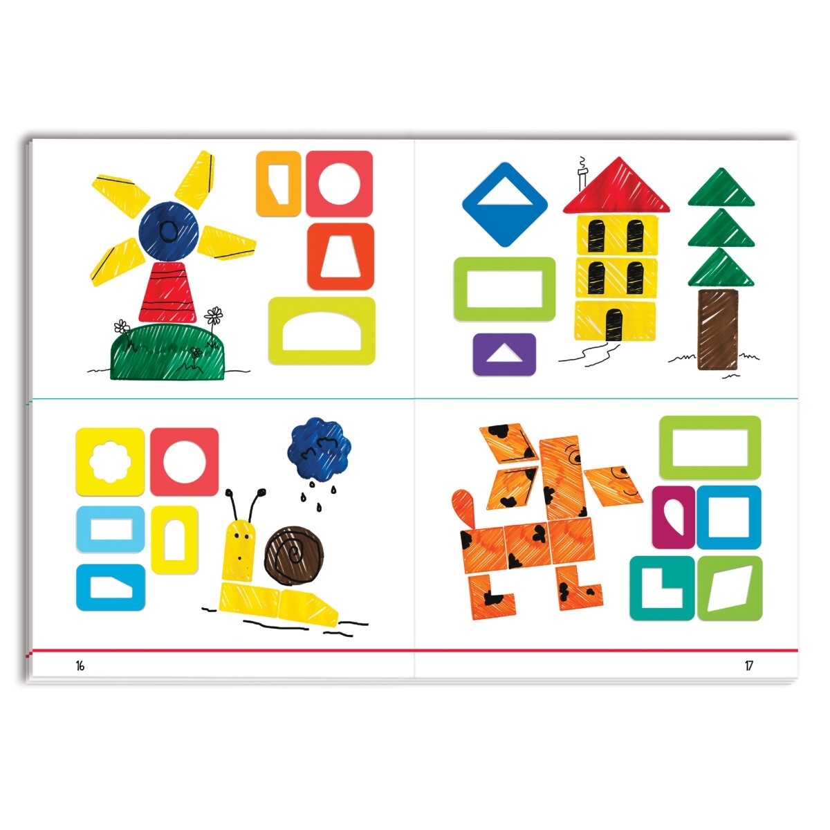 Headu Montessori Stencil Drawing/Colouring Shape Kids Fun Activity Game Kit 3-6y — image 2