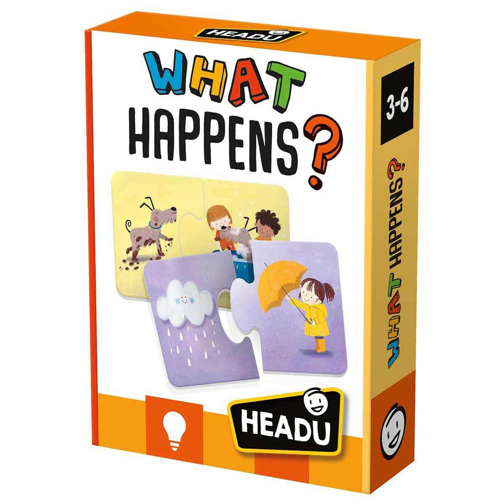 Headu What Happens Logic Game Puzzle Set Kids/Children Fun Learning 3-6y (16 Pieces)