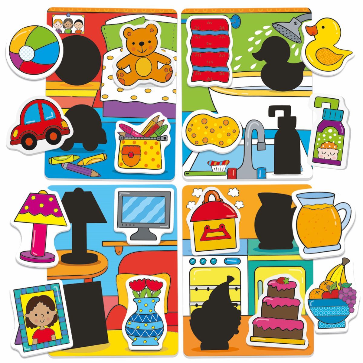 Headu Baby Silhouette Shape Matching Puzzle Board Game Fun Play Set Kids 2-4y — image 2