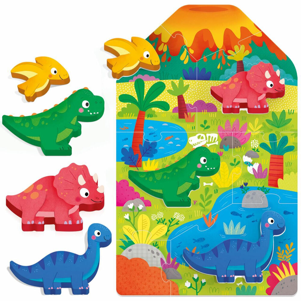 Headu Montessori First Puzzle Dinosaurs Educational Kids Wooden Play Toy 2-4y — image 2