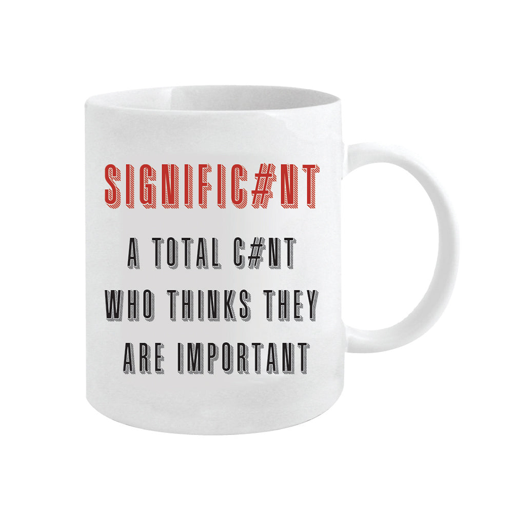 LMD Signific#nt Novelty Printed Ceramic 350ml Mug 21cm Tea/Coffee Drinking Cup