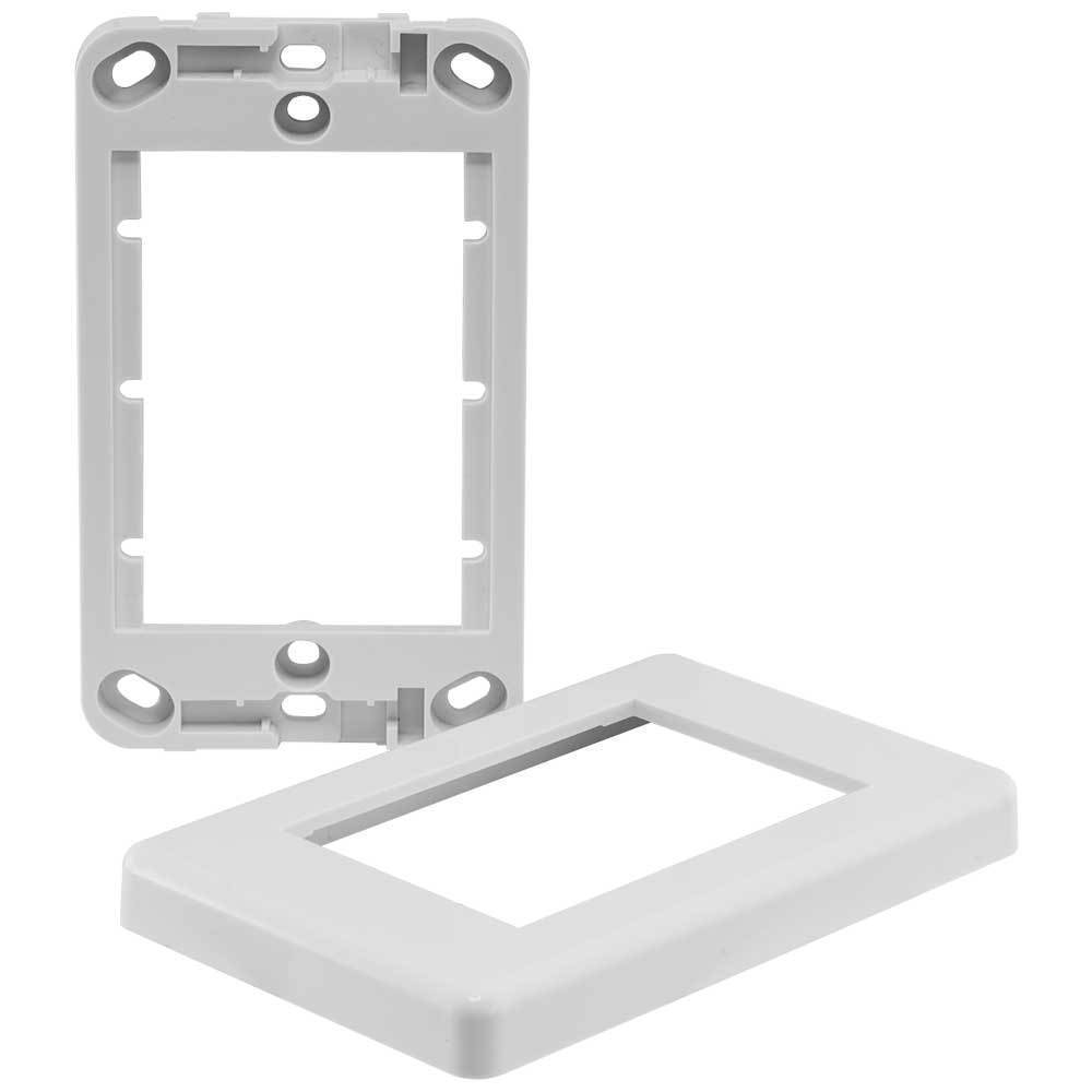 Pro2 MW13FR Modular Single Wall Plate Cable Frame White Clipsal Fits 3 Modules — image 2