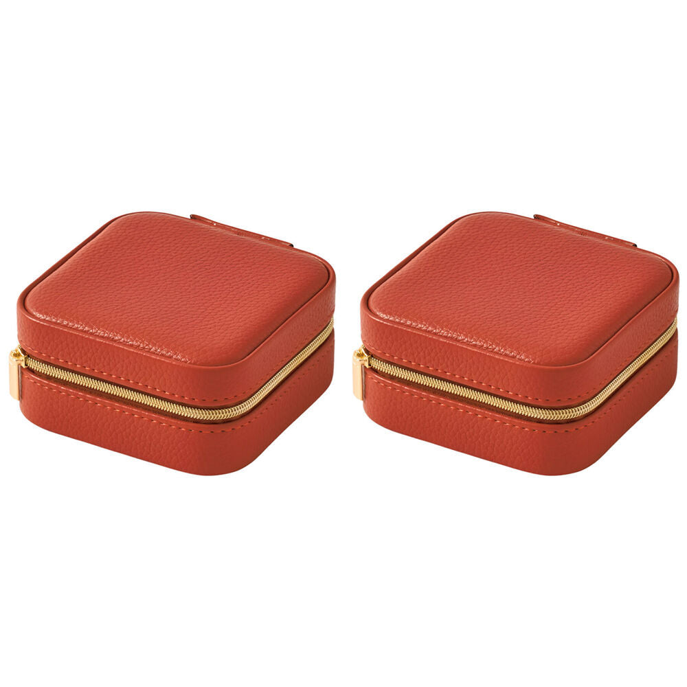 Pilbeam Living Ambrosia Jewellery Case Box Organiser 10x10cm Crimson (2 Pack)