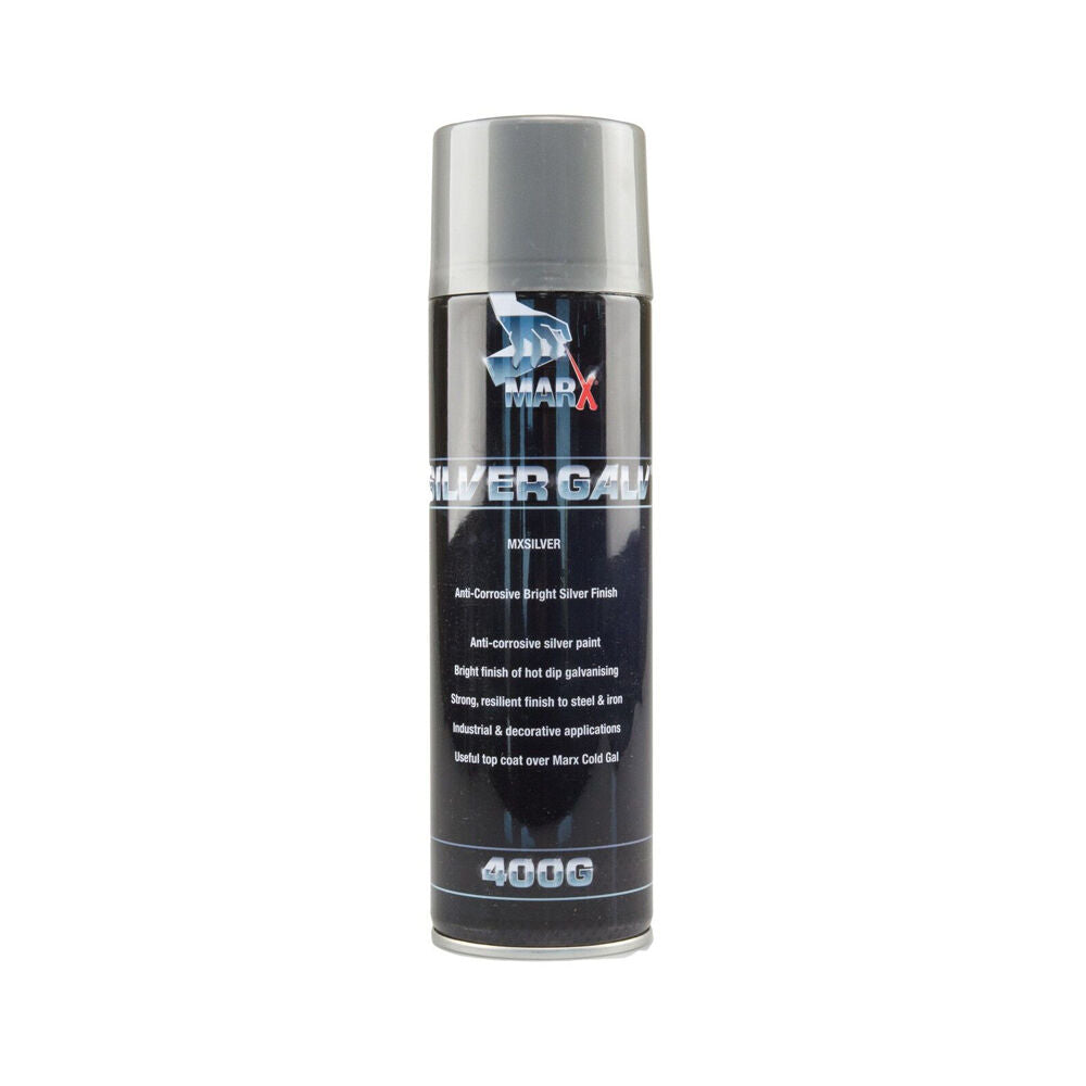 Agboss 400g Anti-Corrosive Marx Galvanised Silver Metal Spray Can