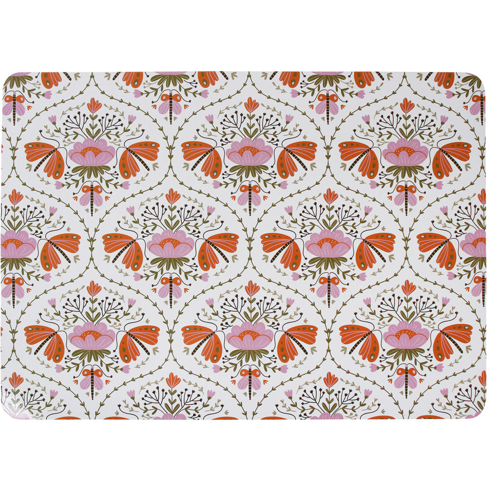 LVD MDF/Cork Placemat Wanderer Home/Kitchen Decor 21.5x30cm Rectangular (4 Pieces)
