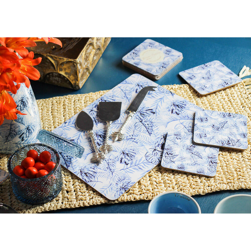 LVD Placemat Home/Kitchenware Tabletop Trivet 30cm Blue Leaf Tropics (4 Pieces) — image 2