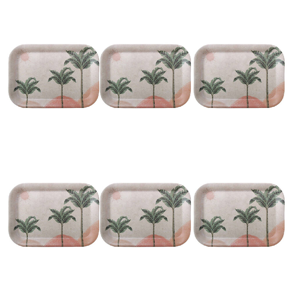 LVD Tray Food Serving Rectangle Home/Kitchen Serveware 30x21cm Havana Palm (6 Pack)