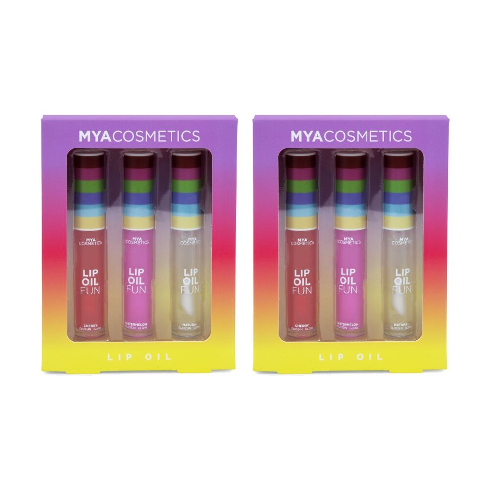 Mya 3pc MYA Lip Oil Pink Fruity Scent Lightweight Kids/Children Multicolour 8y+ (2 Pack)