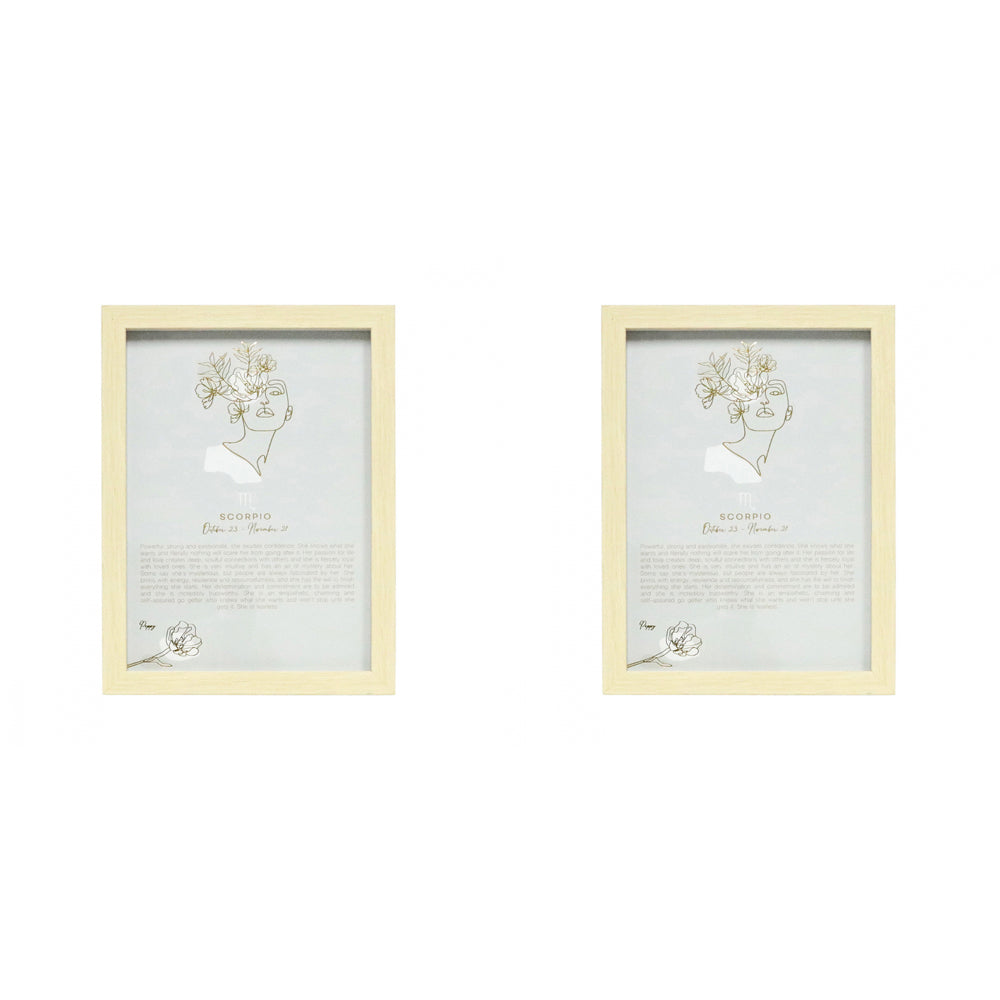 Splosh Mystique Scorpio 23.5x32cm Glass Framed Print w/ Stand Home Decor (2 Pack)
