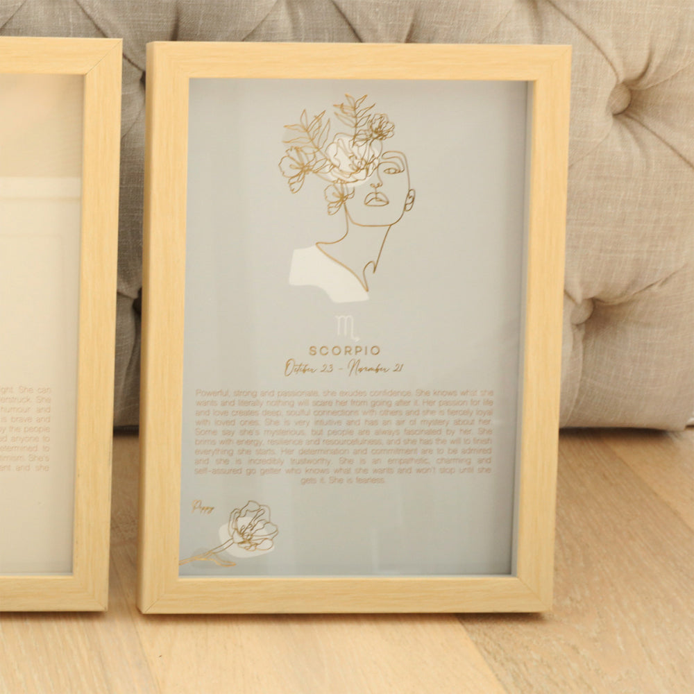 Splosh Mystique Scorpio 23.5x32cm Glass Framed Print w/ Stand Home Decor (2 Pack) — image 4