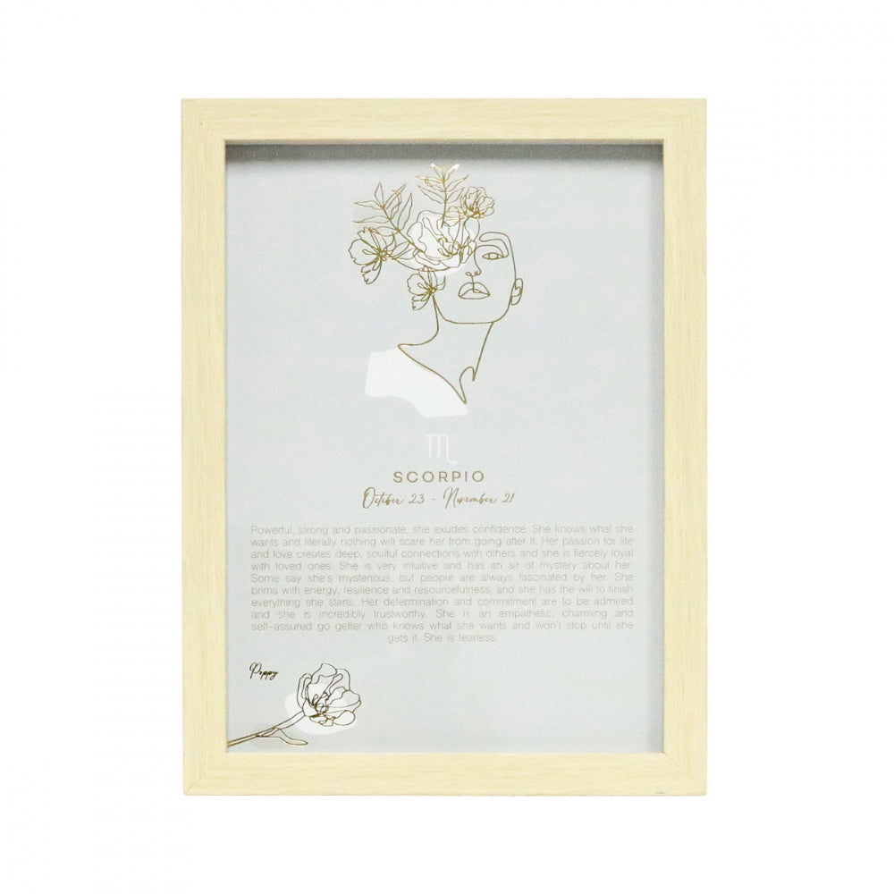 Splosh Mystique Scorpio 23.5x32cm Glass Framed Print w/ Stand Home/Office Decor