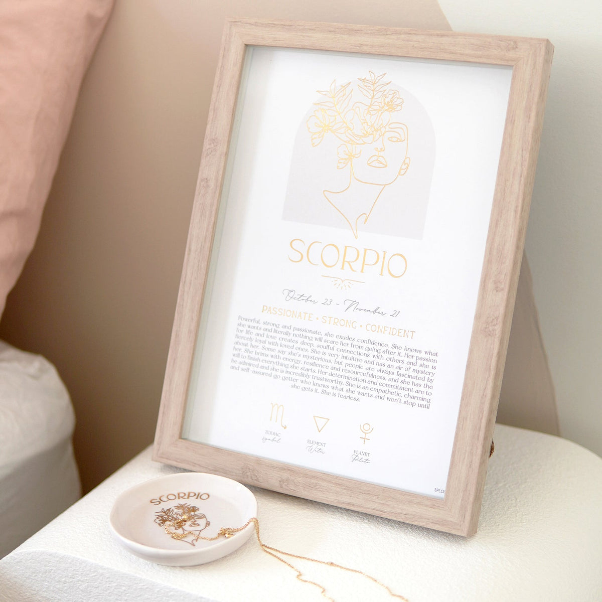 Splosh Mystique Framed Print Scorpio Standing/Hanging Zodiac Home Decor 20x33cm — image 3