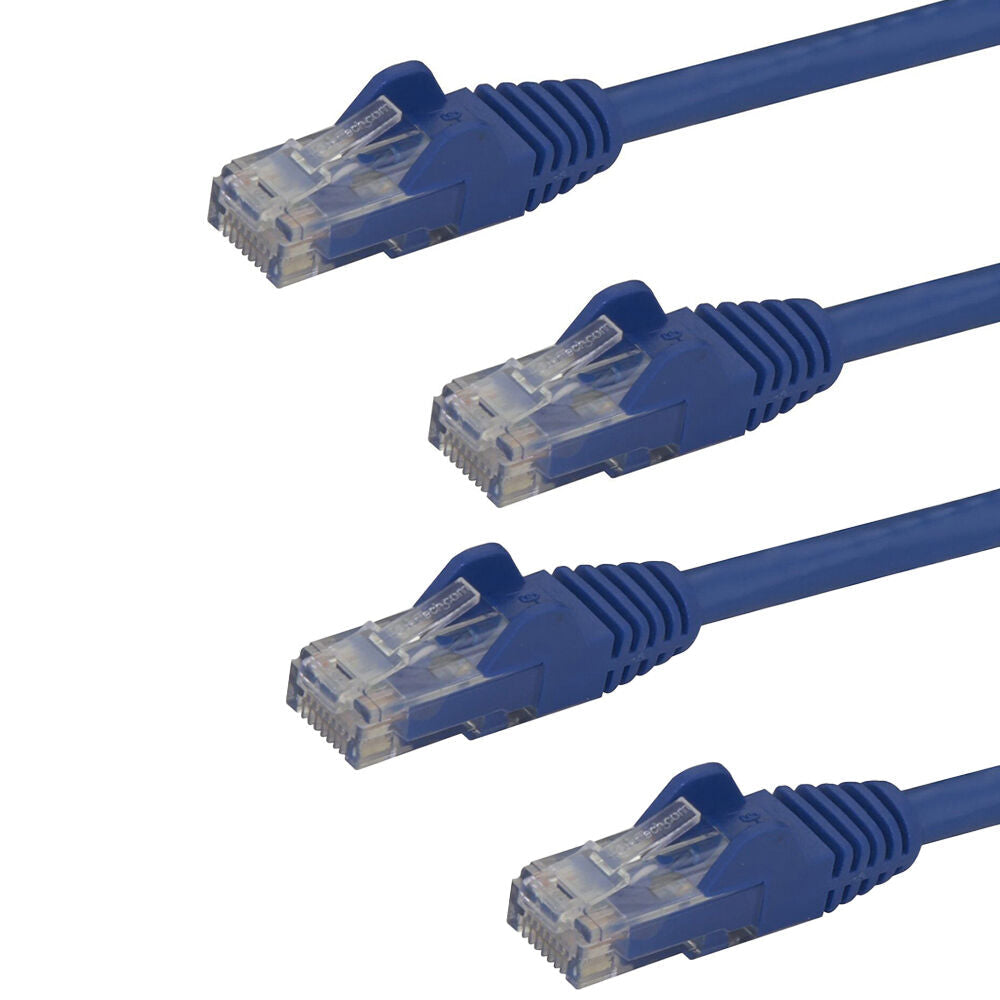 Star Tech 2m Snagless Cat6 UTP Ethernet LAN Cable Network/Patch RJ45 Blue (2 Pack)